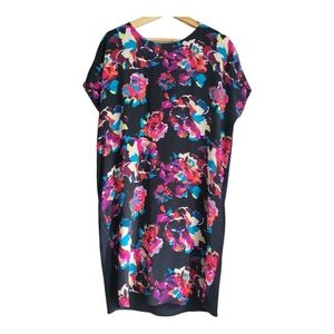 Pure Collection Silk Front Multi-Colored Dress Size 8/10